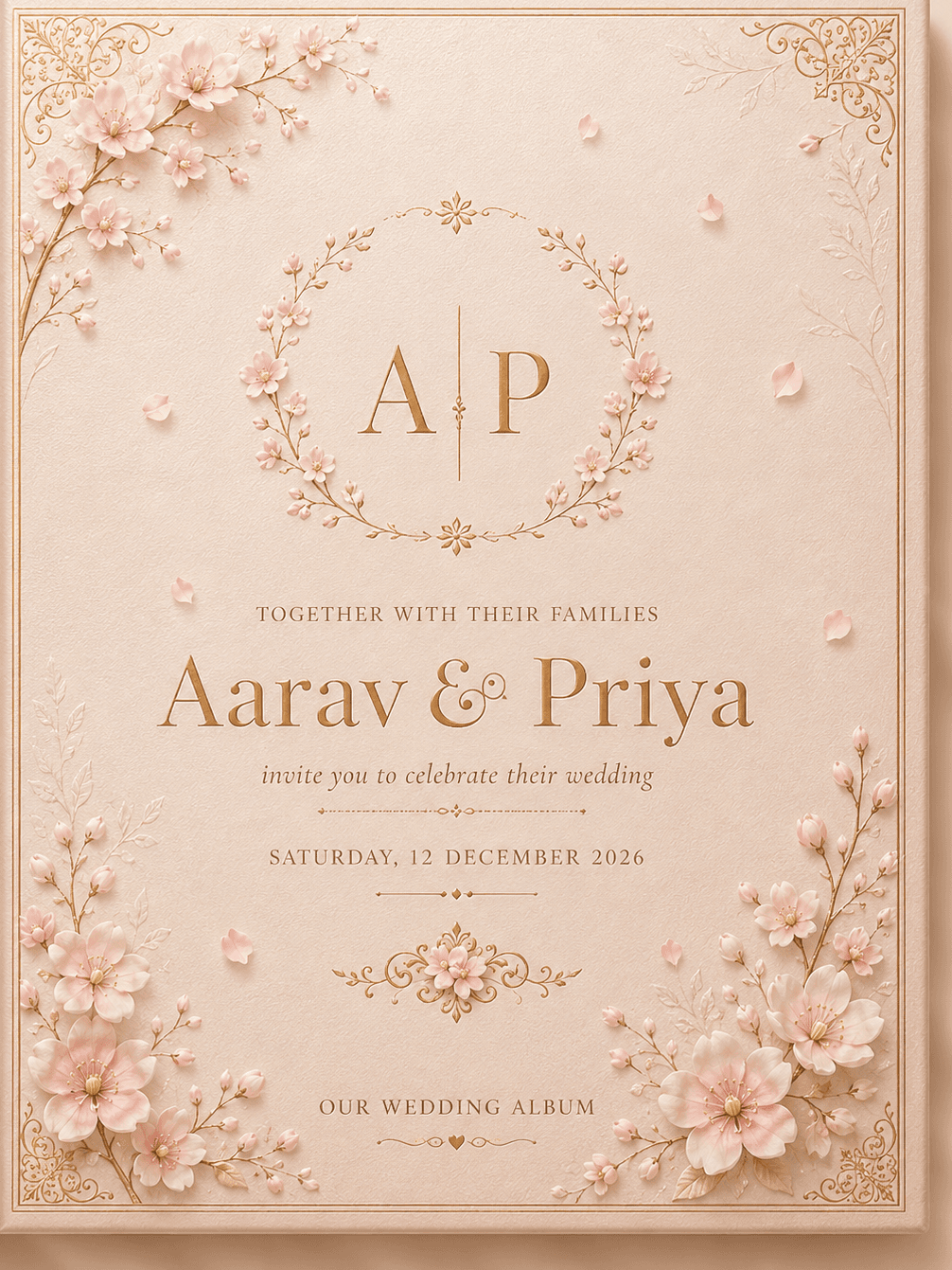 Aarav & Priya wedding invitation